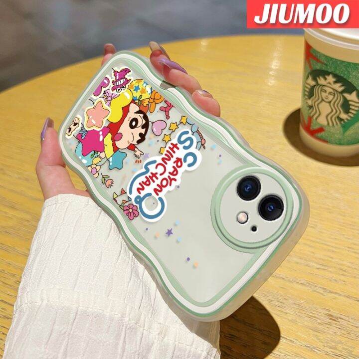 jiumoo-เคส-a52s-กาแล็คซี่ปลอกสำหรับ-samsung-5g-a52-4g-a52-5g-เคสการ์ตูนดินสอสีหน้าแข้งแฟชั่นที่สร้างสรรค์ลายคลื่นเคสโทรศัพท์โปร่งใสเคสป้องกันเลนส์กล้องซิลิโคนนิ่มเคสใสกันกระแทก