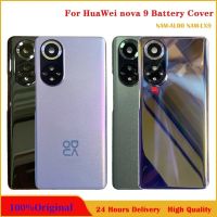 ฝาหลังปลอกหุ้มช่องหลังฝาหลังปิดโทรศัพท์ของแท้เหมาะสำหรับ Huawei Nova 9ฝาหลังปิดโทรศัพท์พร้อมเลนส์ที่จับกล้องรูปตัวยูพร้อมอะไหล่ซ่อมโลโก้