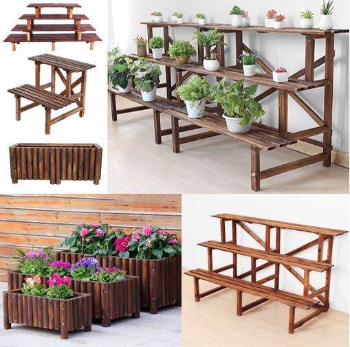 Wooden Plant Rack Step Bench Wood Nice Cheap Good Quality DIY Self ...