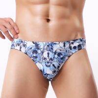 【cw】 MensPrintSilkPersonality Low WaistMan Breifs Breathable Soft Male Cueca Calzoncillos Underpants !