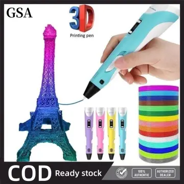 Magic 3D Printer Pen Drawing Pen with 3Color PLA Filaments 3D Printing 3d  Pens for Kids Doodles,Arts,Crafts