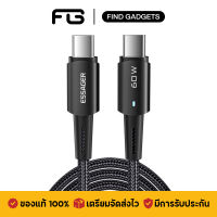 Essager Sunset สายชาร์จ Type-C to Type-C 60W/100W สายไนลอนถัก ทนทาน ชาร์จเร็ว สําหรับ โทรศัพท์มือถือ แท็บเล็ต