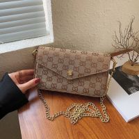 Niche design new fashion ladies bag joker chain small bread three-piece card package one shoulder his female bag