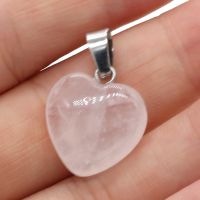 yachu New Natural Stone Heart shaped Semi precious Stones Pendant For Make DIY Trendy Bracelet Necklace Size 16x16mm