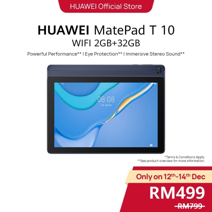 tablet murah HUAWEI MatePad T10 Tablet (2GB RAM 32GB ROM/9.7 IPS