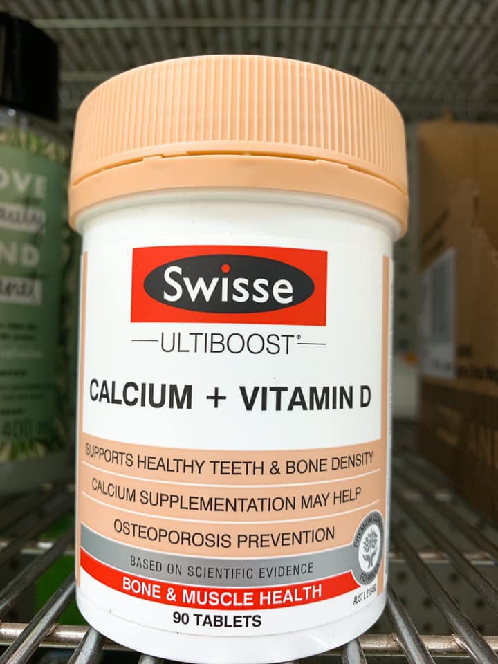Swisse Ultiboost Magnesium Calcium Vitamin D 90 viên