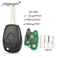 Jingyuqin ชิป7952E 7947 PCF7946กุญแจรถยนต์รีโมท434Mhz สำหรับเรโนลต์ Vivaro Primastar Movano Dacia แทนที่3BT ควบคุม