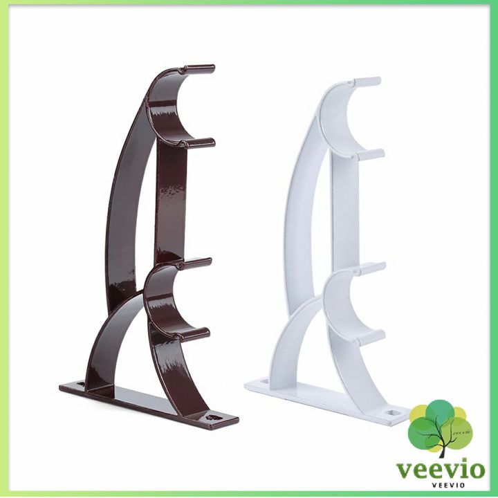 veevio-ขายึดราวผ้าม่าน-วงเล็บคู่สีขาว-ขายึดผ้าม่าน-curtain-bracket