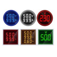 LED Digital Voltmeter Ammeter Hertz HZ Meter AC 50-500V 0-100A   Volt Amp Tester Detector Signal Light Lndicator