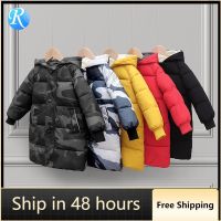 Boys Girls Winter Jackets Kids Long Thicken Coat Baby Warm Outwear casual Hooded Coat