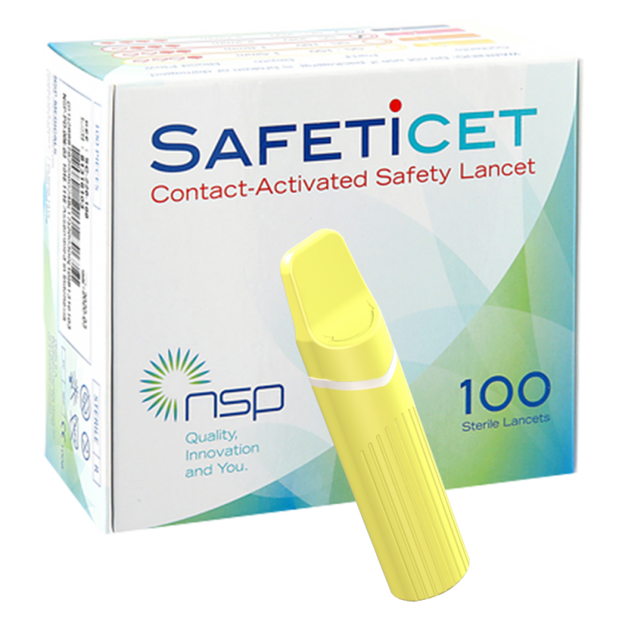 Safeticet Lancets Yellow Safe and Painless to test blood glucose.No
