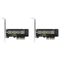 2X M.2 NVME SSD NGFF to PCIE 3.0 X4 Adapter PCIE M2 Riser Card Adapter Support 2230 2242 2260 2280 Size NVMe M.2 SSD