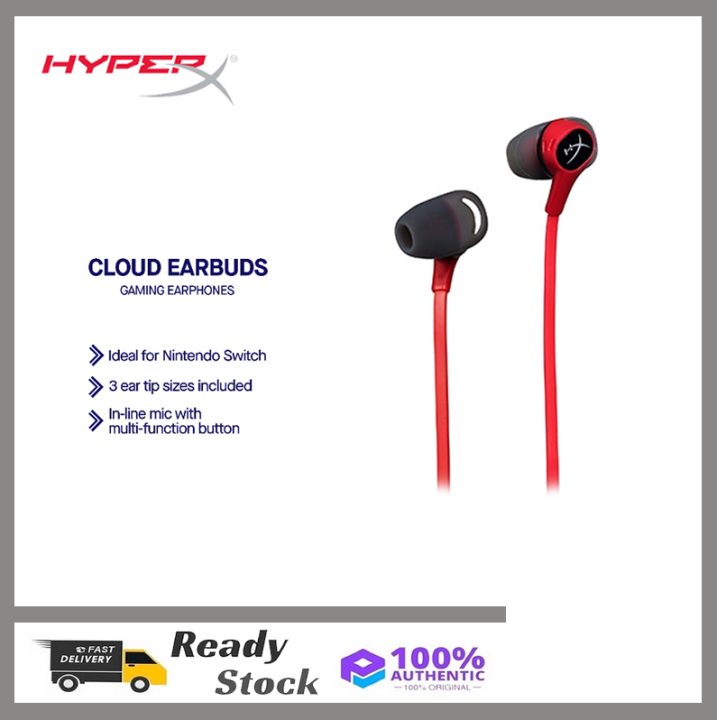 Hyperx Cloud Earbuds Gaming Earphones With Mic For Nintendo Switch Lazada