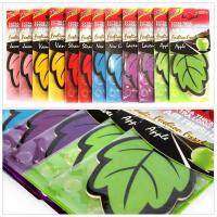 12pcs/lot New Auto Shine Paper Hanging Car Air Freshener Vanilla Perfumed/fragrance Leaf Shape Dropship