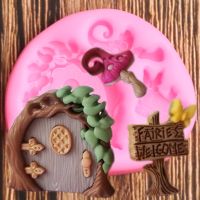 Fairy Garden Door Silicone Mold Cupcake Topper Fondant Molds Cake Decorating Tools Cake Baking Chocolate Candy Mould Bread  Cake Cookie Accessories