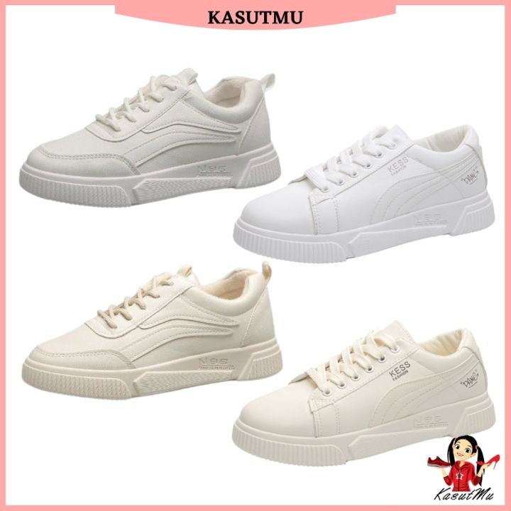 ✐❀ KASUTMU KESS DANE INS Small Beige White Shoes Sneakers Simple Design  Platform Street Shoes Breathable Women Shoes 女鞋 小白鞋 | Lazada