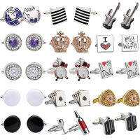 เครื่องประดับที่ละเอียดอ่อนผู้ชาย Cufflinks คริสตัลรอบงานแต่งงาน Cufflink เสื้อฝรั่งเศส Cuff ปุ่มแฟนของขวัญ 2023-Yrrey