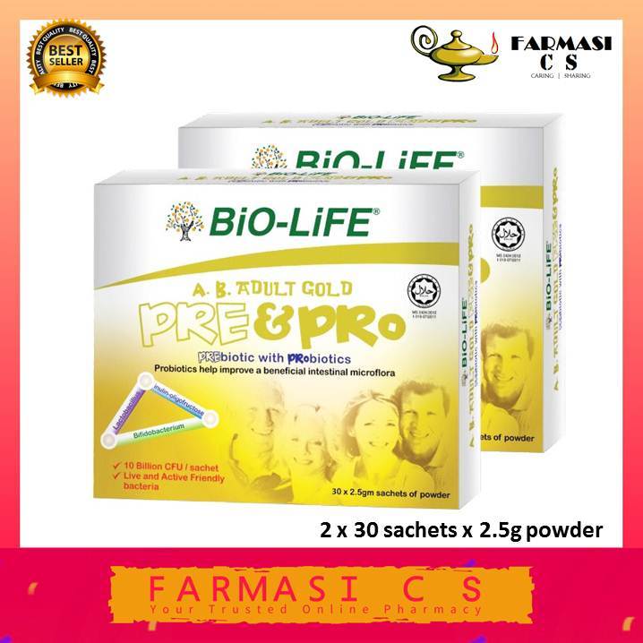 BioLife AB Adult Gold Pre & Pro 30s x 2 (TWIN) EXP01/2025 [Bio Life