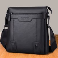 ∋ Genuine Leather Texture Mens Messenger Bag Shoulder Bag Computer Bag Multilayer Briefcase Mens Bag Casual Business Bag Backpack