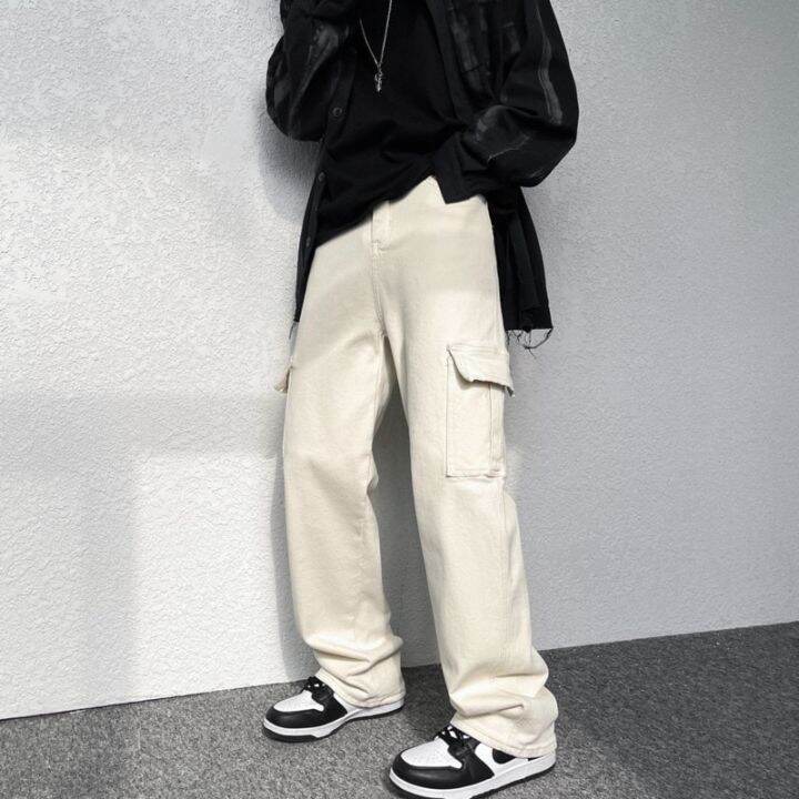 Baggy Pocket Jeans Men Fashion Casual Black/Beige Straight Jeans Men Streetwear Loose Hip Hop Denim Cargo Pants Mens Trousers | Lazada PH Baggy Pocket Jeans Men Fashion Casual Black/Beige Straight Jeans Men Streetwear Loose Hip Hop Denim Cargo Pants Mens Trousers | Lazada Ph