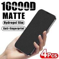 ♚卐✐ 4Pcs Matte Hydrogel Film for iPhone 13 14 Pro Max 12 Mini 7 8 Plus No fingerprint Screen Protector for IPhone 11 Pro X XR XS MAX