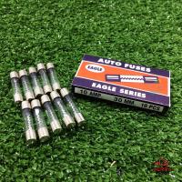 AUTO FUSES EAGLE SERIES ฟิวส์หลอดแก้ว ฟิวส์สั้น 10A 30mm. (แพ็ค 10 หลอด)