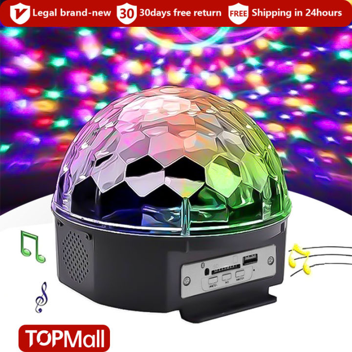 Original Led Light Disco Ball Rotating Lamp LEDs Bulb USB MP3 bluetooth ...