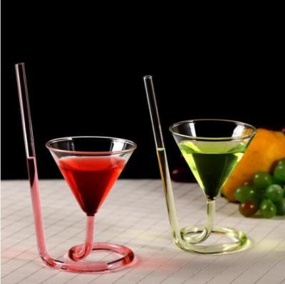 【CW】☜☏  Glass Cocktail Rotating Wine Cup Large Mug