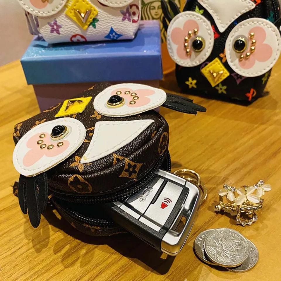 SNSDOJ Portable Cute Kids Animal Printed Pattern Mini Key Bag Owl