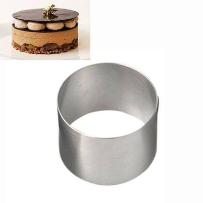 【Worth-Buy】 มินิรอบมูสเค้กอาหารเกรดสแตนเลสขนมแหวนสำหรับเครื่องมือตกแต่งเค้กช็อคโกแลตแม่พิมพ์อบแม่พิมพ์ Ll