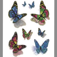 A small fresh inset butterfly three-dimensional pattern tattoo sticker with a size of 12-19 cm Stickers