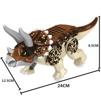 ชุดตัวต่อของเล่นเกราะป้องกันสำหรับเด็กไดโนเสาร์ยุคจูราสสิกโลกไดเสาร์บล็อกตัวต่อก่อสร้างโซนแร็ปเตอร์
