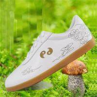 All Seasons Tai Chi Shoes Men And Women Leather Martial Arts Shoes Non Slip Kung Fu Sneakers Low Top Chinese Traditional Shoes