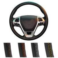 Customized Car Steering Wheel Cover For Ford Explorer SUV Edge 4dr SUV Taurus SHO Sedan Original Fiber Leather Steering Braid Steering Wheels Accessor