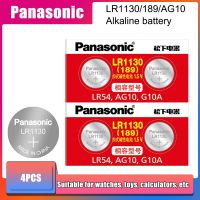 4pcs Panasonic LR1130 189 AG10 LR54 L1131 SR1130 V10GA 1.5V Button Cell Coin for Clock Calculator Scale Dry Primary Battery