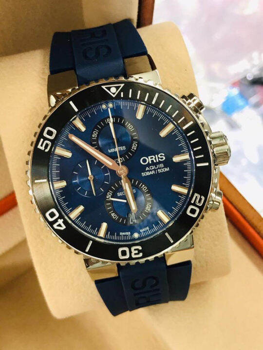 [High Quality] ORIS_Men Fashion Stainless Steel/ Rubber Straps watch