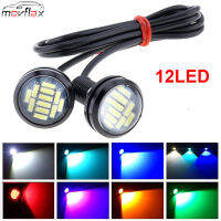 MovFlax 2Pcs 23Mm Eagle Eye Light 4014 SMD 12ไฟ LED 12V รถหมอก DRL หลอดไฟย้อนกลับที่จอดรถสัญญาณ