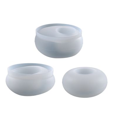 3Pcs Tea Candle Candle Holder Resin Mould, Candle Holder Planter Resin Silicone Mould for DIY Home Decor