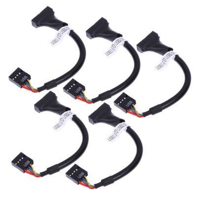 Chaunceybi 1-5pcs Converter USB 3.0 20 Pin Male to 9 Motherboard Female Cable USB3.0 To USB2.0
