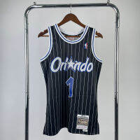 【Mitchell&amp;Ness】Mens New Original Magic #1 Anfernee Hardaway Vintage Jersey Heat-pressed Hardwood Classics Swingman Black