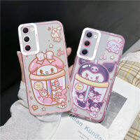 KOSLAM เคสโทรศัพท์การ์ตูนชานม Kulomi และเมโลดี้สำหรับ Samsung S23 S23พิเศษ + S23 5กรัม S22 S22 S22มาก + S21 S21มาก + S20 S20 FE + Note20พิเศษ2023ใหม่ปลอกโทรศัพท์มือถือกล้องปกป้อง TPU นุ่มมีในสต็อก