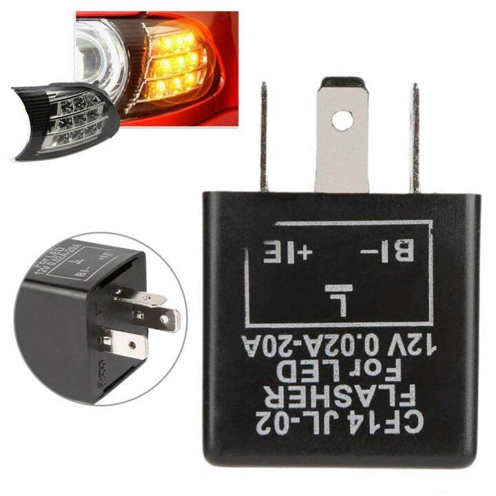 Universial Electronic LED Flasher Blinker Relay 3 Pin CF 14 JL 02 to