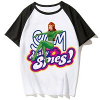 Totally Spies ทีผู้หญิงเสื้อยืดดีไซน์แบบฮาราจูกุตลกเสื้อผ้าอนิเมะสาว