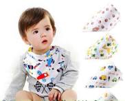 Set 10 Khăn Yếm Tam Giác 100% cotton mềm mịn Khăn yếm tam giác cúc bấm