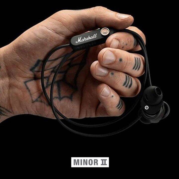 หูฟัง-marshall-mode-eq-black-brass-หูฟัง-minor-ii-black-ชุดหูฟังบลูทูธไร้สาย-earphones-in-ear-headphones