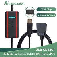 สายเขียนโปรแกรมพีแอลซีเหมาะสำหรับ Omron Cs/cj/ CQM1H ชุดชิป FTDI ดาวน์โหลดเคเบิล USB-CN226 +