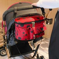 Disney Practical Multifunctional Canvas Mickey Mouse Print Mommy Bag Childrens Stroller Crossbody Large Capacity Bag Female Bag