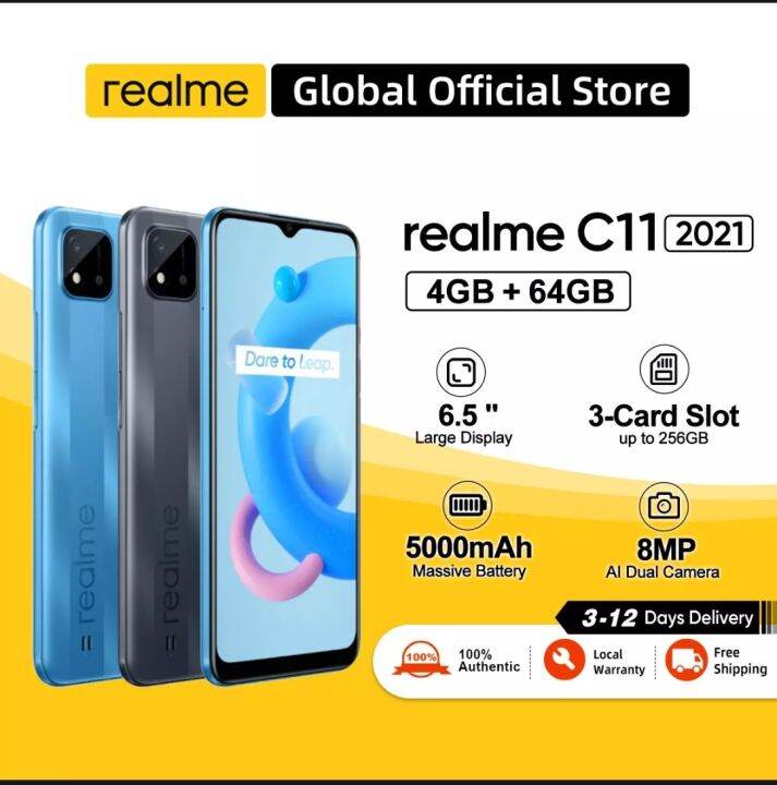 ORIGINAL!! -Realme C11 2021(4GB-64GB) | 5000mAh Battery | 6.5