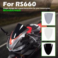 กระบังลมกระจกบังลมกันลมหน้ารถจักรยานยนต์แบบฟองคู่สำหรับ Aprilia RS660 RS 660 2020 2021 2022 Street PC ทำจากพลาสติก