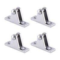 4 Pcs Stainless Steel Deck Hinge with Pin and Ring for Marine Part Awning Accessories Yacht Part (Silver) Accessories